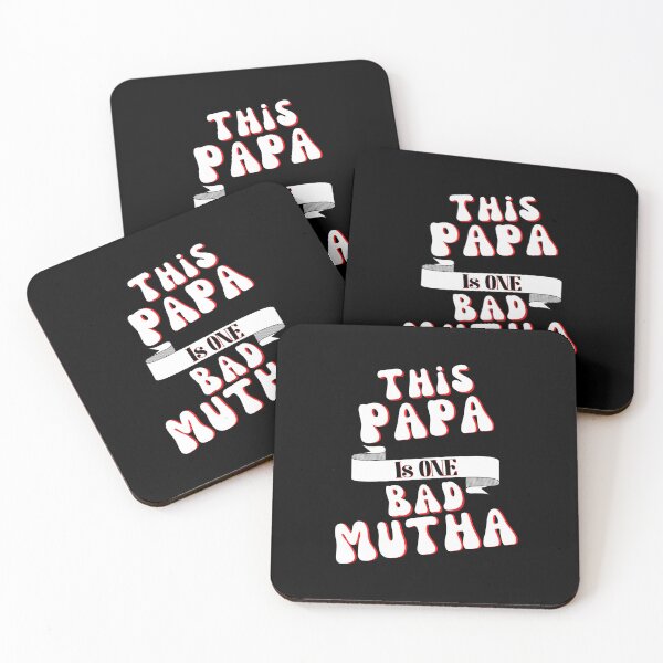 Item preview, Retro This Papa is One Bad Mutha White and Red Letter Father's Day Birthday Gift designed and sold by podguy.