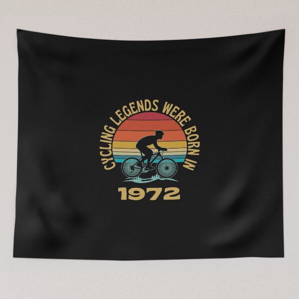 Item preview, Cycling Legends Were Born In 1972 Sticker designed and sold by heajosephgi3.