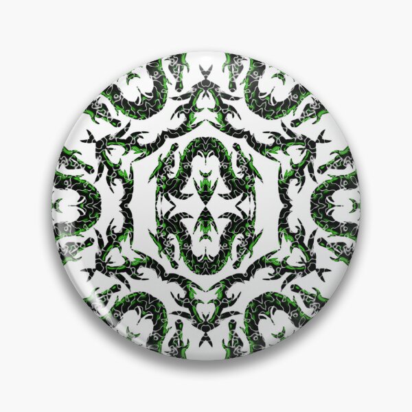 Item preview, Green And Black Metallic Mythical Dragon Chinoiserie  designed and sold by DesignLust.