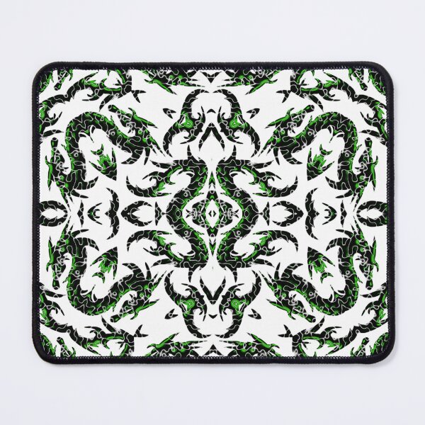 Item preview, Green And Black Metallic Mythical Dragon Chinoiserie designed and sold by DesignLust.