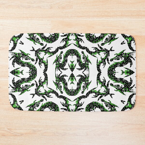 Item preview, Green And Black Metallic Mythical Dragon Chinoiserie  designed and sold by DesignLust.