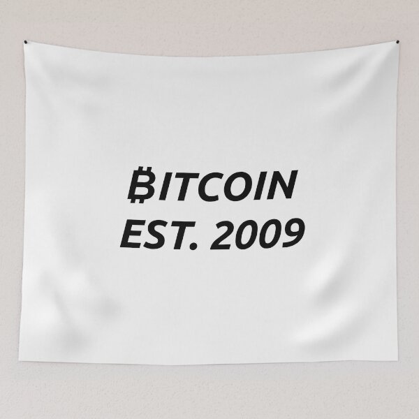 Item preview, Bitcoin Established 2009 designed and sold by LightningJelly.
