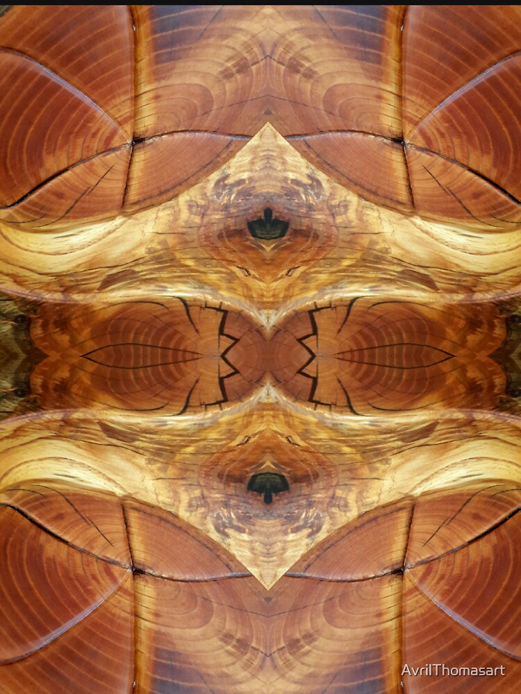 Thumbnail 7 of 7, Classic T-Shirt, Golden Wood Grain Crown (Large print) by Adelaide Artist Avril Thomas designed and sold by AvrilThomasart.
