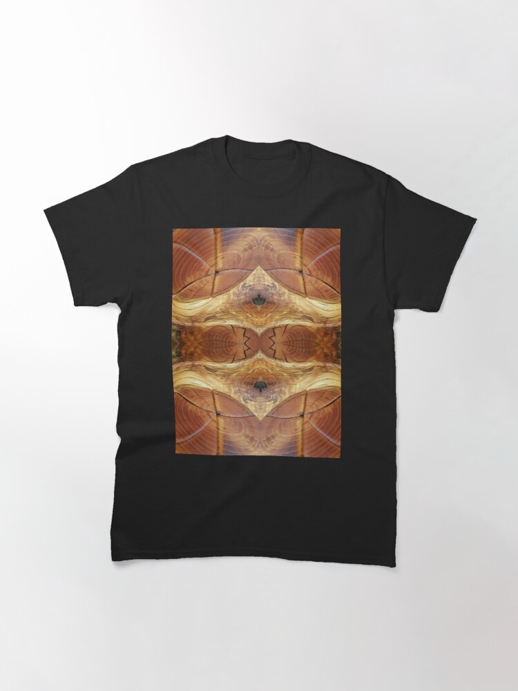 Thumbnail 3 of 7, Classic T-Shirt, Golden Wood Grain Crown (Large print) by Adelaide Artist Avril Thomas designed and sold by AvrilThomasart.