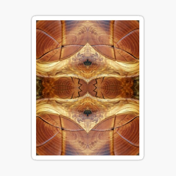 Golden Wood Grain Crown (Large print) by Adelaide Artist Avril Thomas Sticker