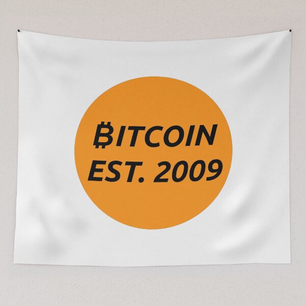 Item preview, Bitcoin Established 2009 designed and sold by LightningJelly.