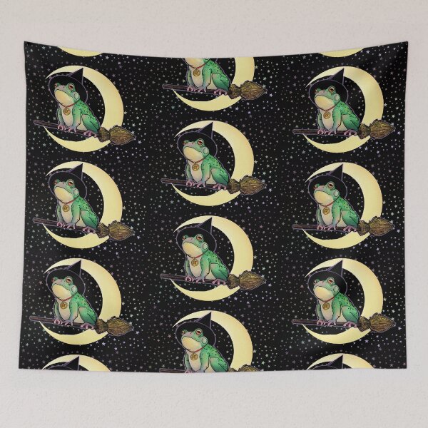 Item preview, Flying toad witch patern designed and sold by Holly Pierson.