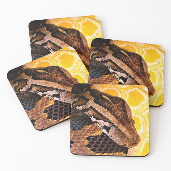 Item preview, Close Up Python Head Yellow Albino Snake designed and sold by halleinstyle.