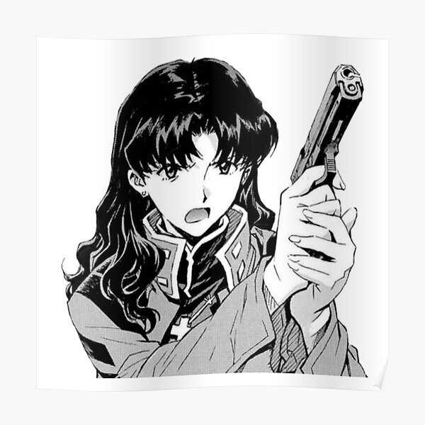 Misato Katsuragi Neon Genesis Evangelion Poster For Sale By Aniepieart Redbubble