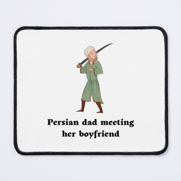 Item preview, Persian dad meeting her boyfriend - Persian (iranian) art designed and sold by Persian Pride Official.