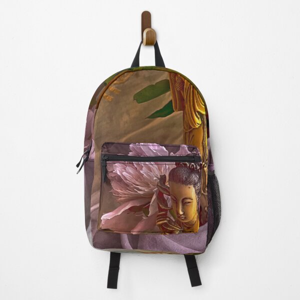 Item preview, Quan Yin with Peonies. designed and sold by Elizabeth de Vries.