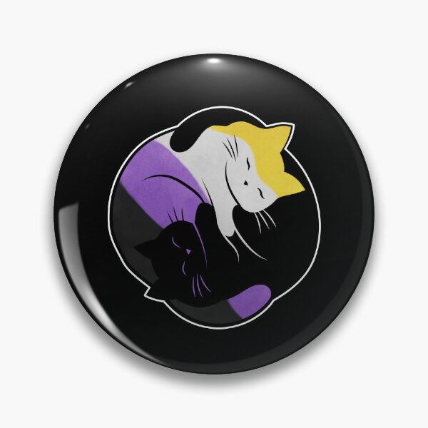 Item preview, Nonbinary Eternal Yin Yang Cat designed and sold by Clara Hollins.