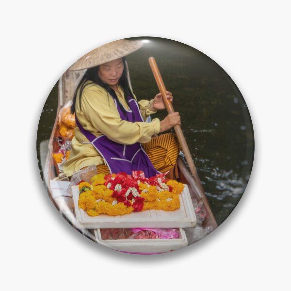 Aperçu de l'œuvre Vendeur de bateaux, marché flottant de Damnoen Saduak, Thaïlande créée et vendue par Kevin Hellon.