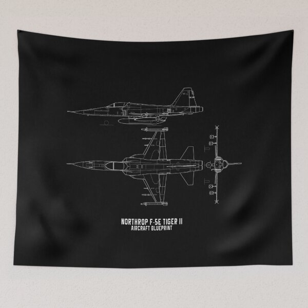 Item preview, Northrop F5E Tiger II Aircraft Blueprint designed and sold by PodiShawna.
