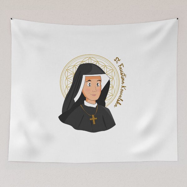 Item preview, Saint Faustina Kowalska designed and sold by ChapterAndMirth.