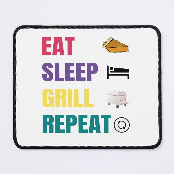 Item preview, Eat sleep grill repeat in color. Great time is spring and summer designed and sold by TJHstudio.