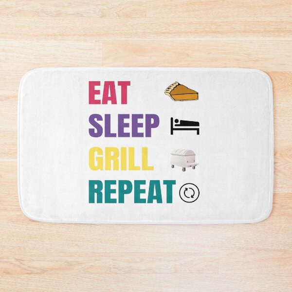 Item preview, Eat sleep grill repeat in color. Great time is spring and summer designed and sold by TJHstudio.