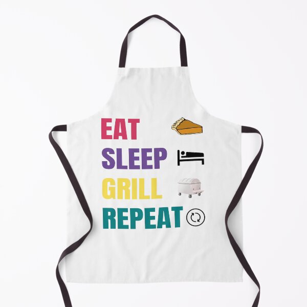 Item preview, Eat sleep grill repeat in color. Great time is spring and summer designed and sold by TJHstudio.