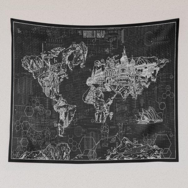 Item preview, world map designed and sold by BekimART.