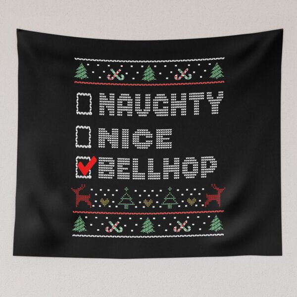 Item preview, Naughty Nice Bellhop, Matching Christmas Group Pajama design designed and sold by Merchking1.