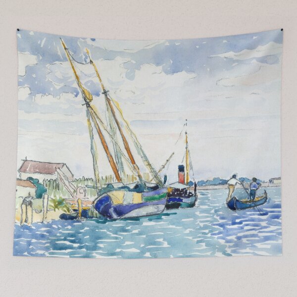 Artikelvorschau, Meeresszene in der Nähe von Venedig Boote in der Nähe von Venedig, Gemälde von Henri-Edmond Cross entworfen und verkauft von TeeARTHY.