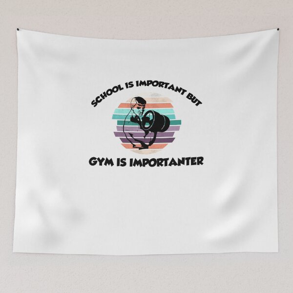 Item preview, Funny Gym Muscles Lovers, School Is Important But gym Is Importanter designed and sold by yssnyd.