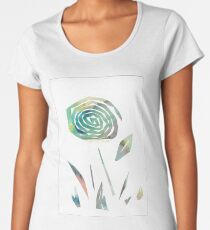 Watercolour paper collage flower Women's Premium T-Shirt
