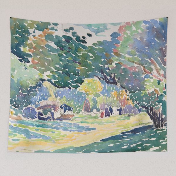 Artikelvorschau, Landschaftsgemälde in hoher Auflösung von Henri-Edmond Cross Henri Cross - Landschaft ( entworfen und verkauft von TeeARTHY.