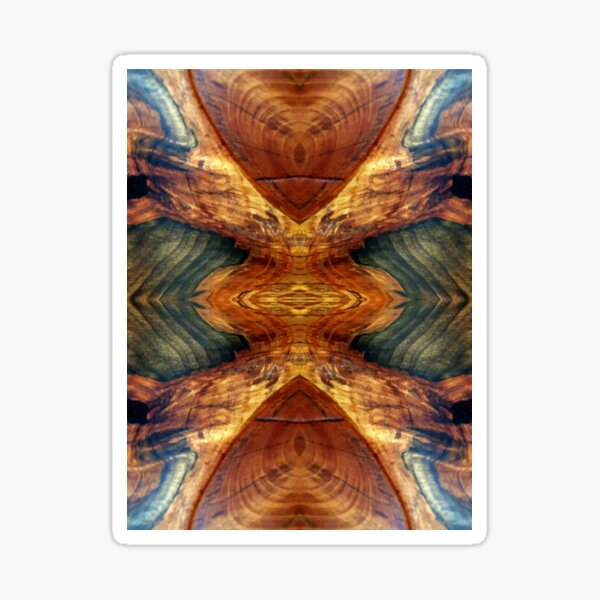 Stunning Wood Grain by Adelaide Artist Avril Thomas Sticker