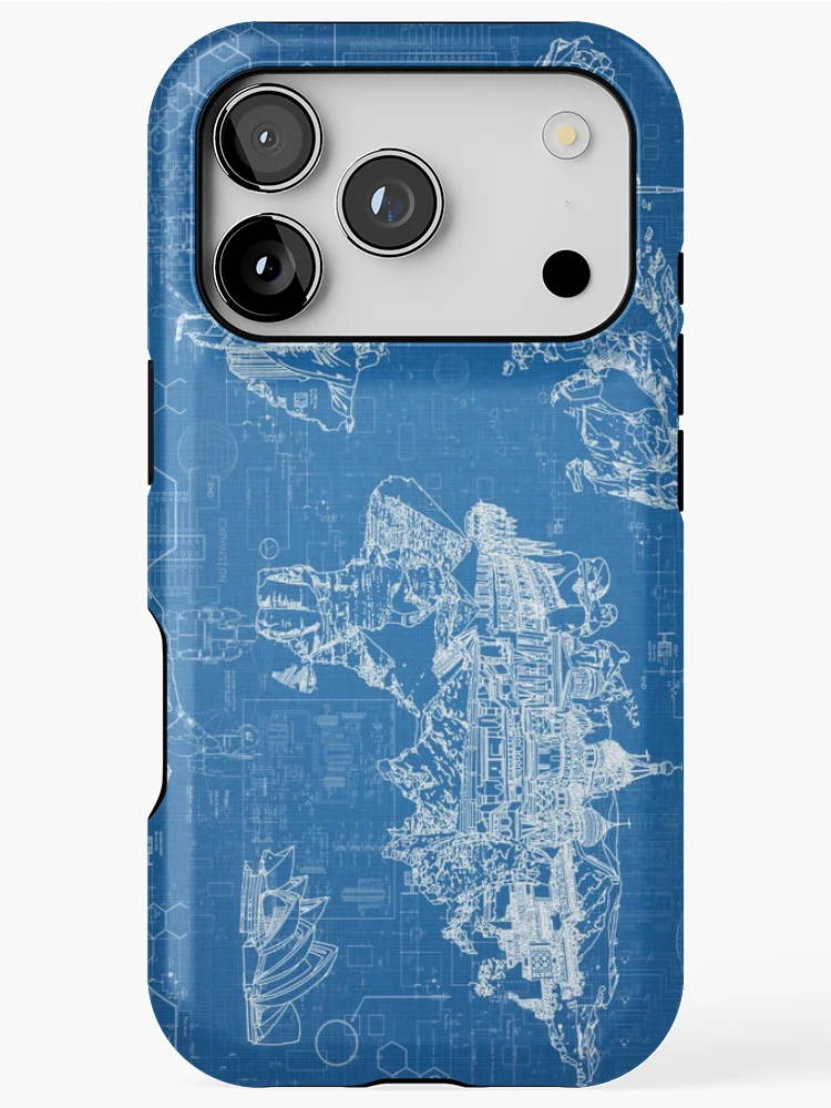 Thumbnail 1 of 4, iPhone Case, world map designed and sold by BekimART.
