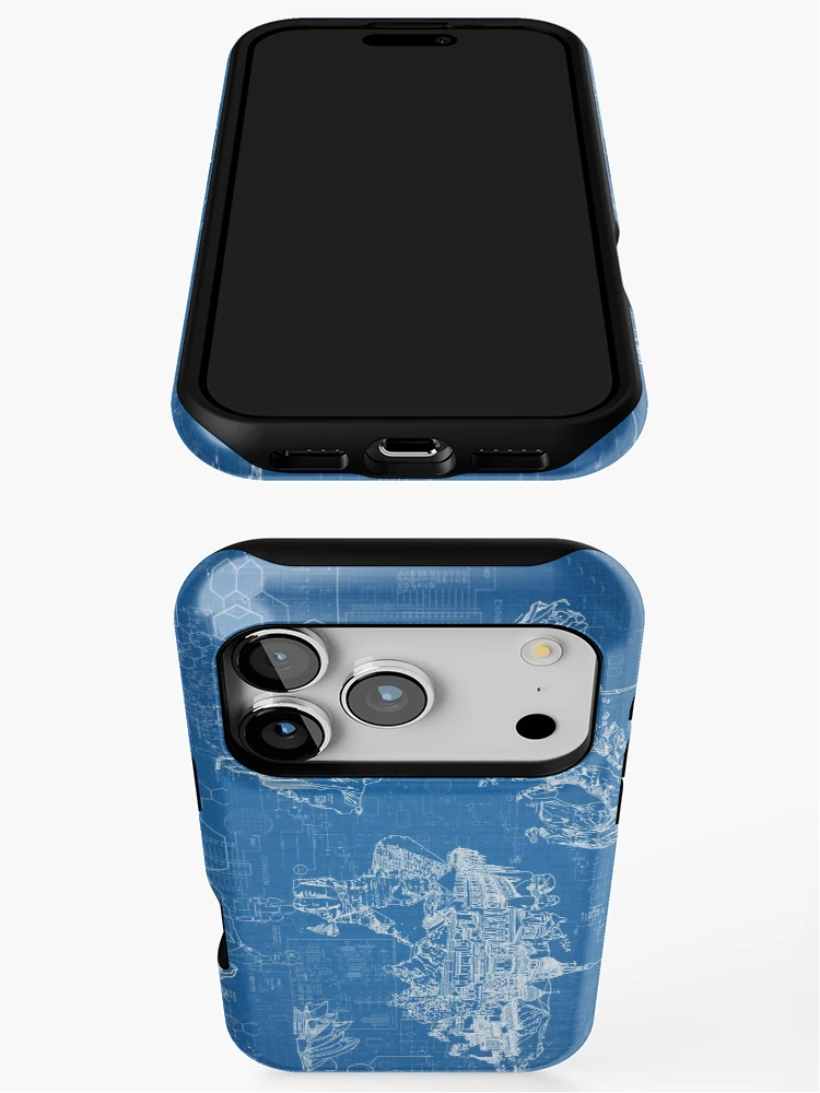 Thumbnail 3 of 4, iPhone Case, world map designed and sold by BekimART.