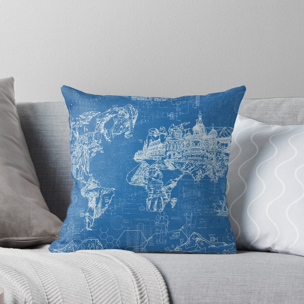 Item preview, Throw Pillow designed and sold by BekimART.