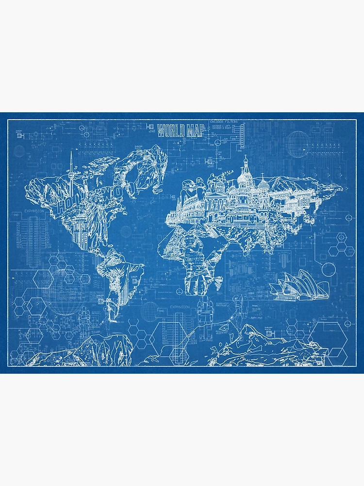 Thumbnail 3 of 3, Poster, world map designed and sold by BekimART.