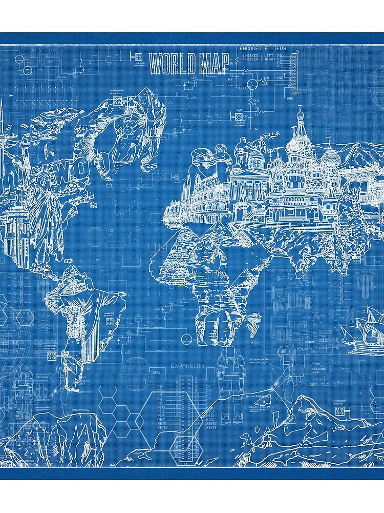 Thumbnail 3 of 3, Scarf, world map designed and sold by BekimART.