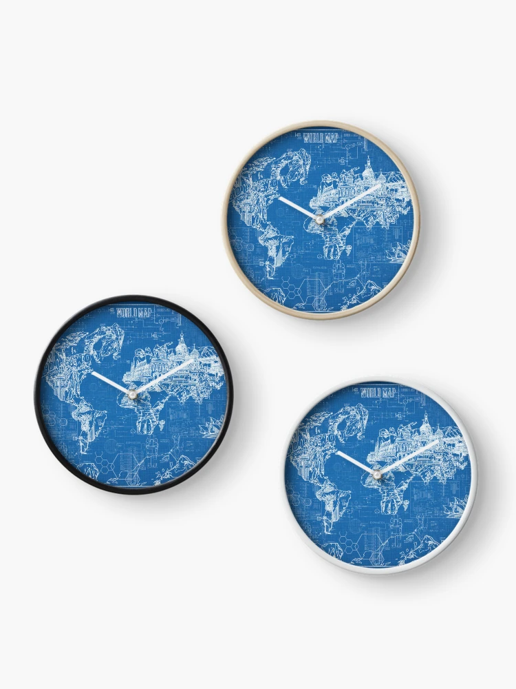 Thumbnail 3 of 4, Clock, world map designed and sold by BekimART.