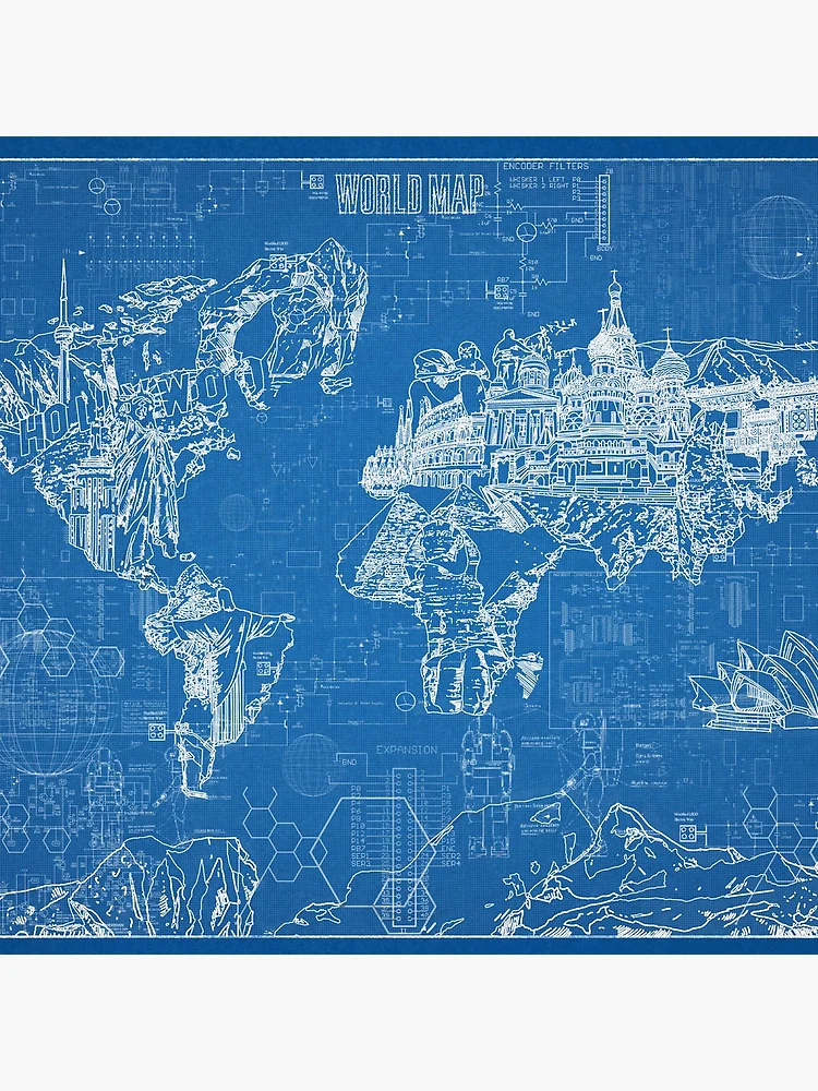 Thumbnail 4 of 4, Clock, world map designed and sold by BekimART.