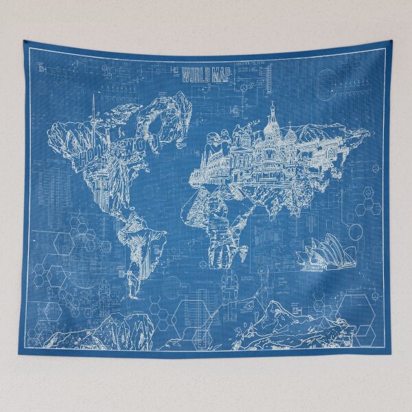 Item preview, world map designed and sold by BekimART.