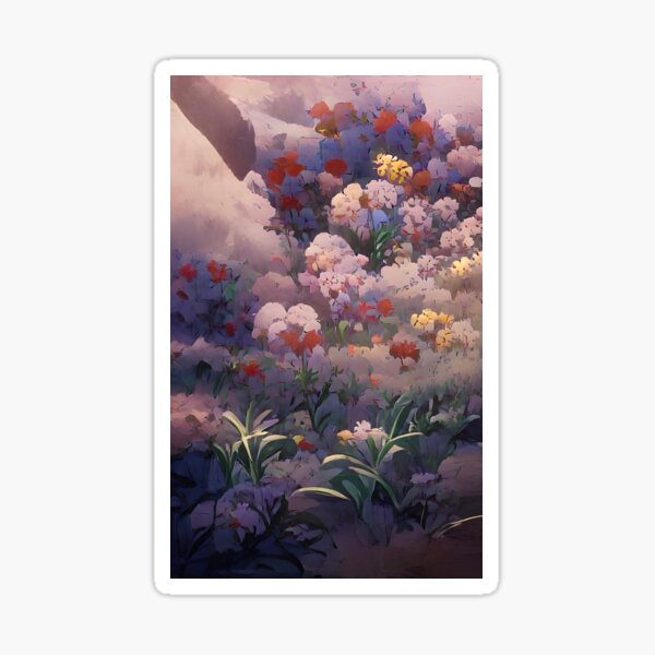 Flowers in the Snow Sticker