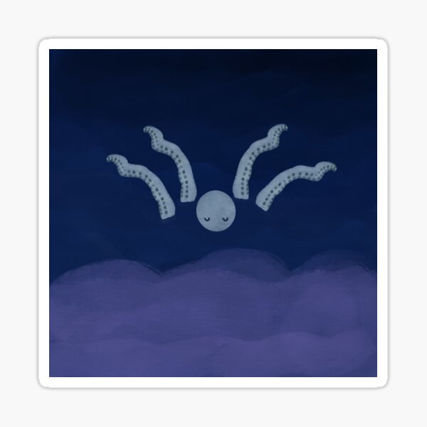 Whimsy Octopus – Blue Sticker