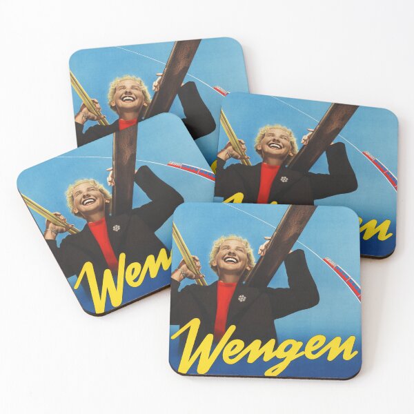 Item preview, WENGAN SCHWEIZ SUISSE SWITZERLAND 1939 by Paul Senn Vintage Ski Poster designed and sold by retroposters.