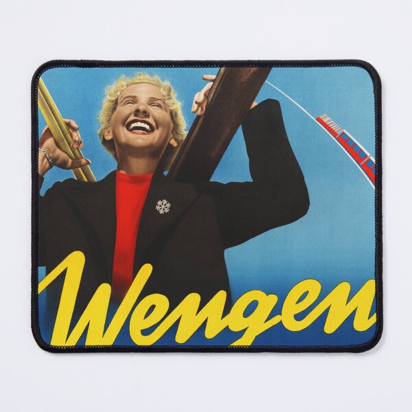 Item preview, WENGAN SCHWEIZ SUISSE SWITZERLAND 1939 by Paul Senn Vintage Ski Poster designed and sold by retroposters.