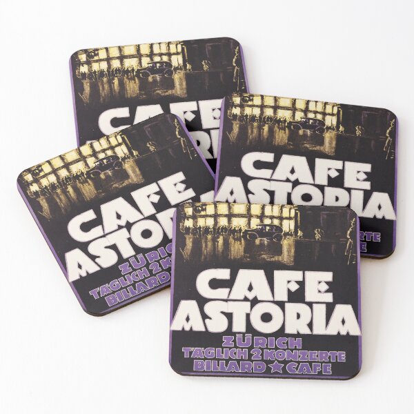 Item preview, CAFE ASTORIA Hotel and Restaurant ZURICH SWITZERLAND Vintage Travel Poster designed and sold by retroposters.