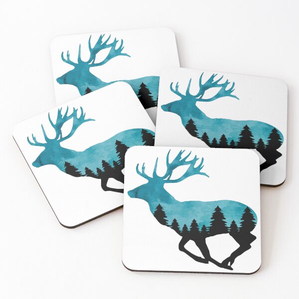 Item preview, Deer & Forest Silhouette | Running Stag | Nature | Wildlife | Outdoors designed and sold by Ravenvine.