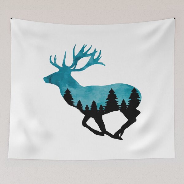 Item preview, Deer & Forest Silhouette | Running Stag | Nature | Wildlife | Outdoors designed and sold by Ravenvine.