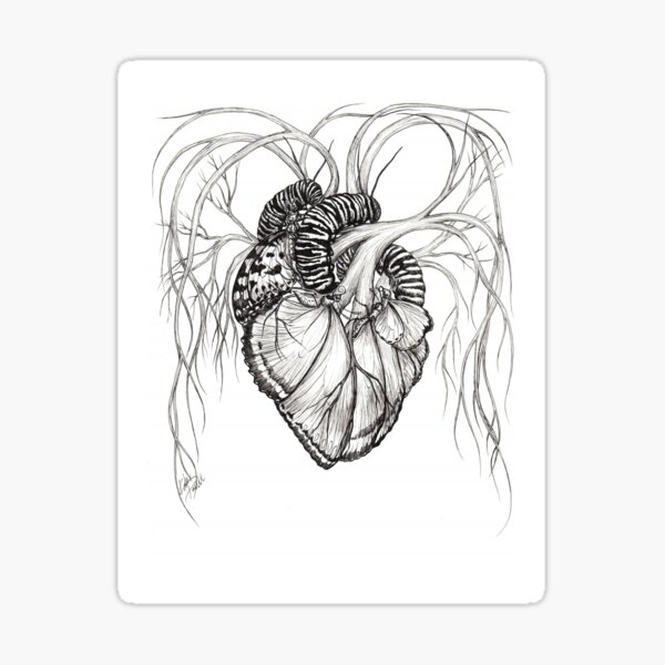 Butterfly Heart Sticker