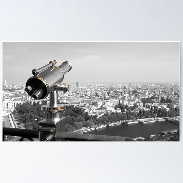 Telescope - A view from the Eiffel Tower, Paris, France Poster