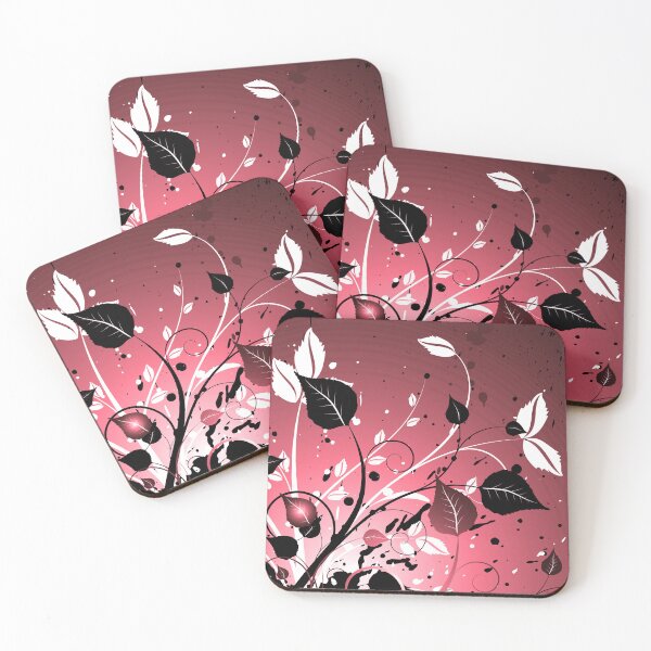 Item preview, Salmon White Grey Floral Art  designed and sold by Tshirtstory.