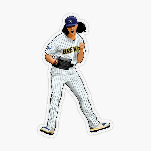 Christian Yelich Drawing Kiss-cut Stickers 