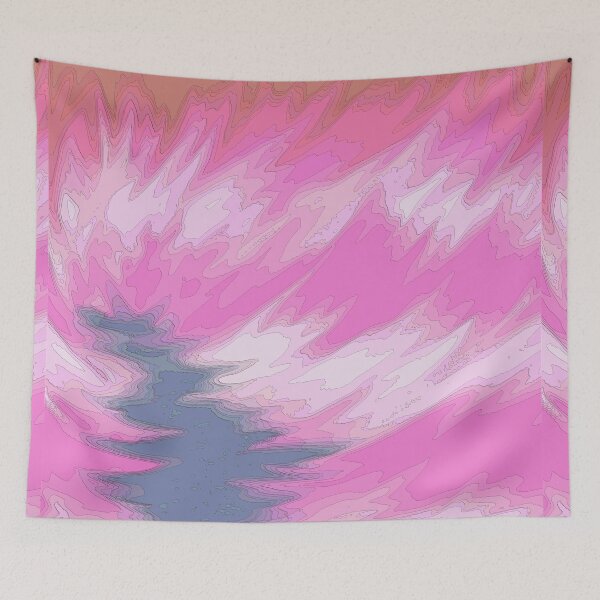 Item preview, Pink Abstract Rising Sea designed and sold by Korroby.