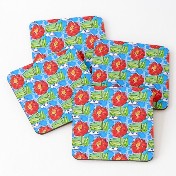 Item preview, The Smudgy Red Flower designed and sold by JohnnyArtPavlou.